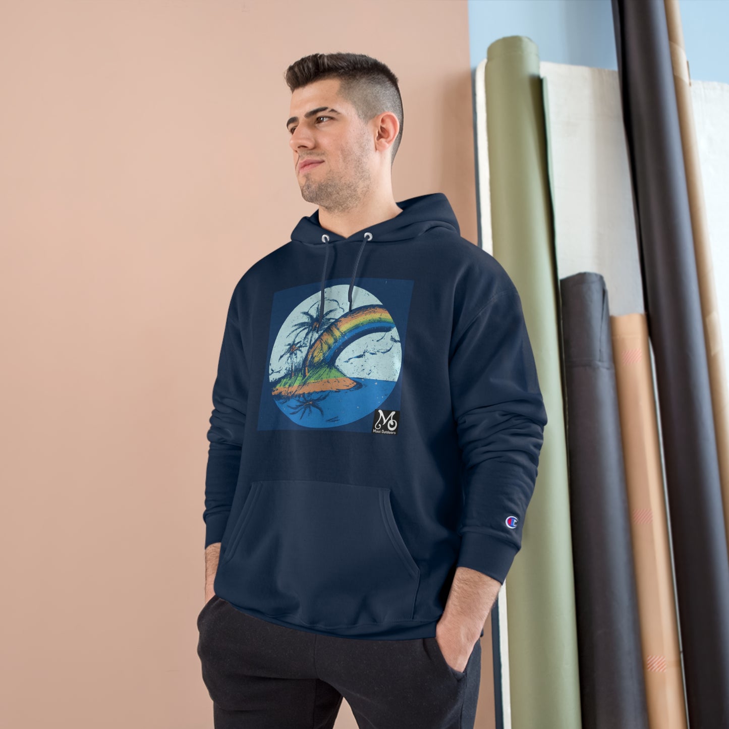 Rainbow Horizon Island - Champion Hoodie