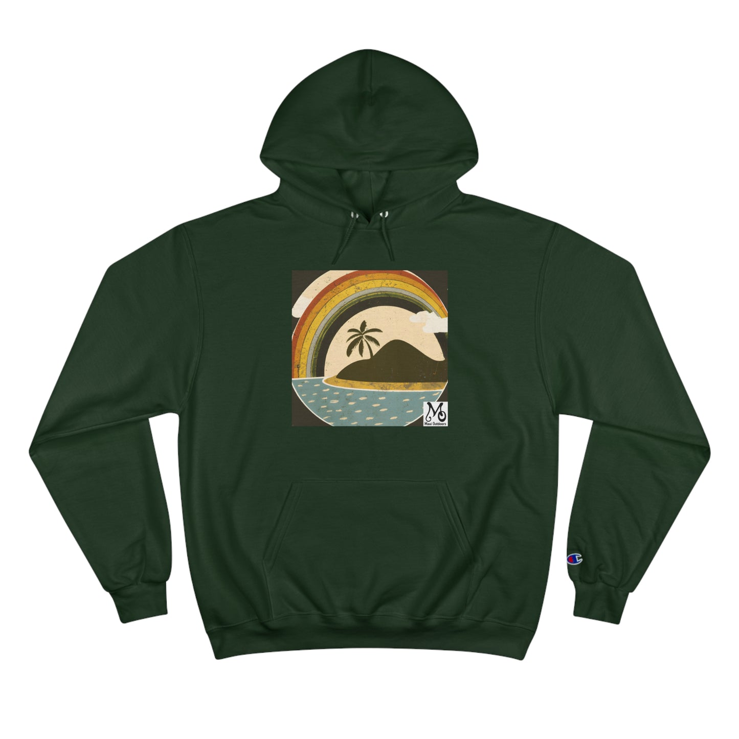 Rainbow Island View - Champion Hoodie