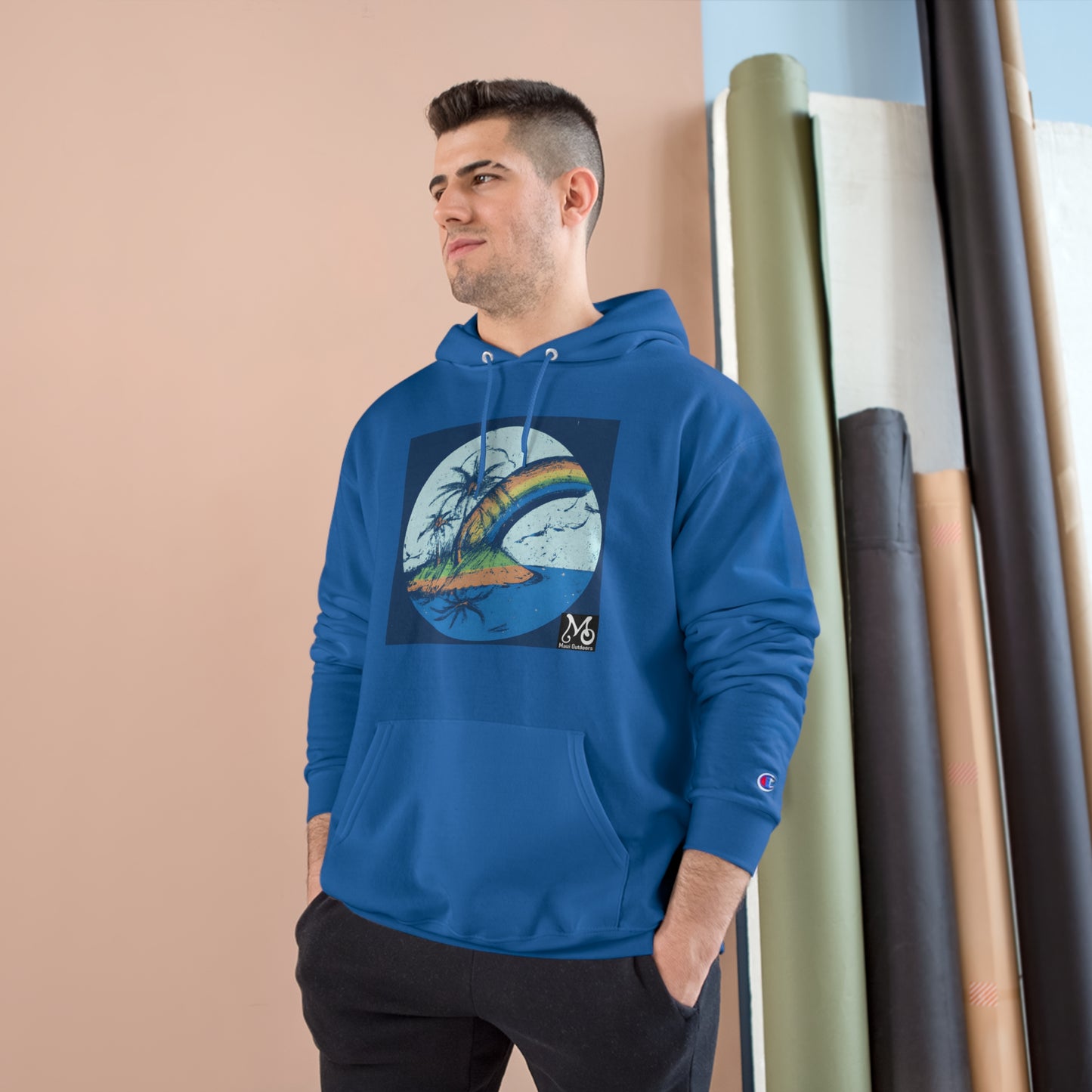 Rainbow Horizon Island - Champion Hoodie