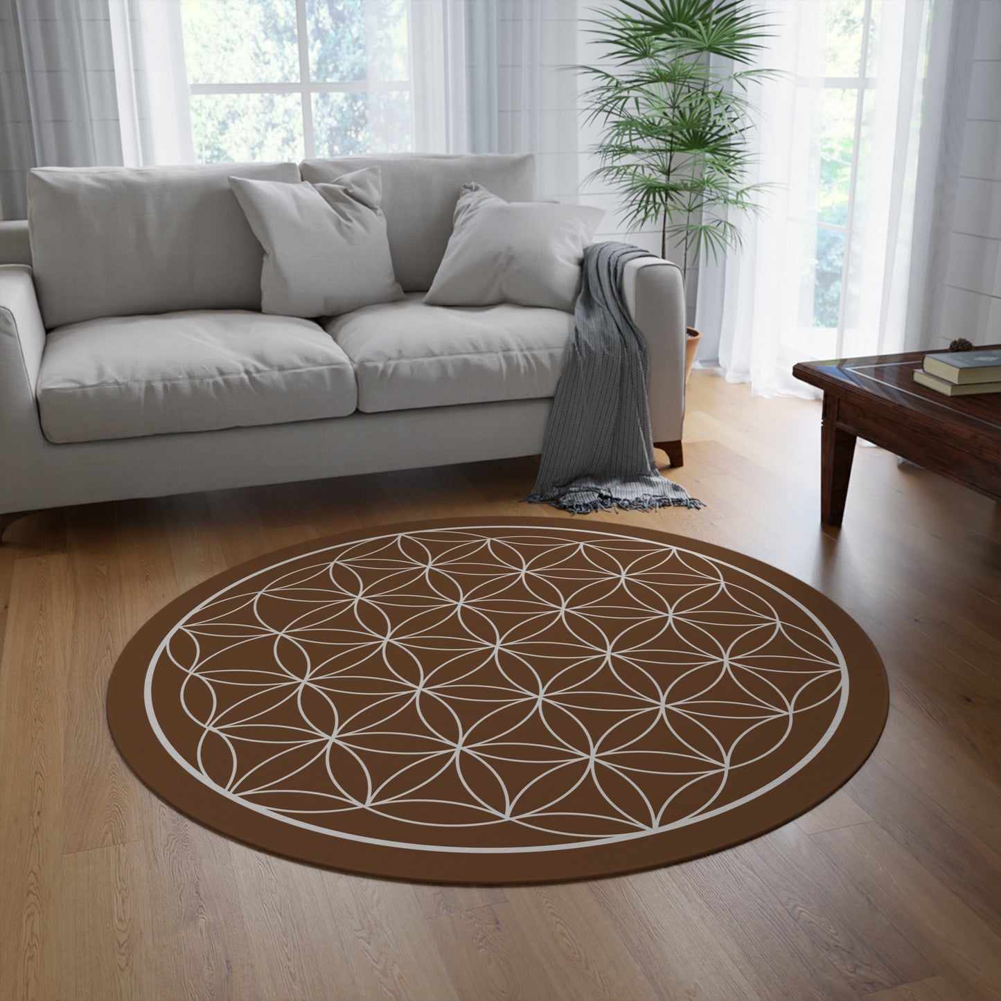 Flower of Life V - Round Rug