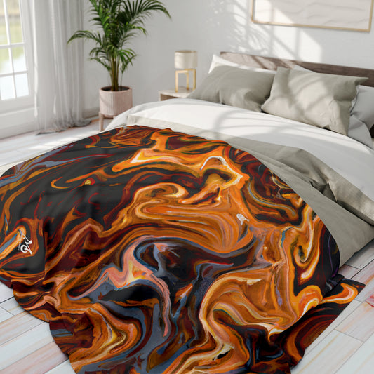 Lava Ripples - Fleece Blanket