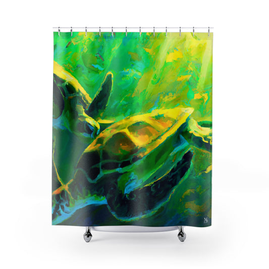 Kahili Mauiha Ma`ili - Shower Curtain