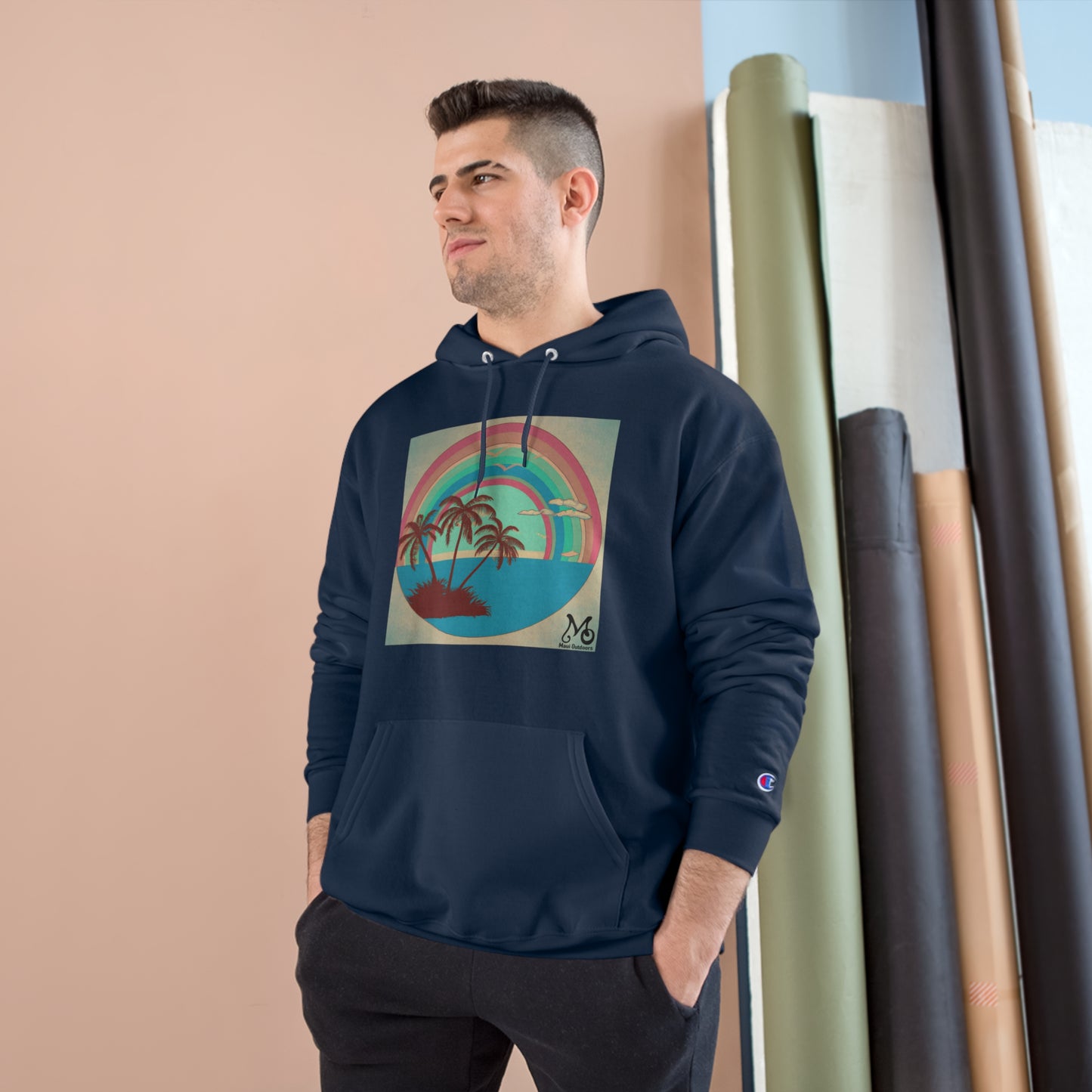 Rainbow Vista Island I - Champion Hoodie