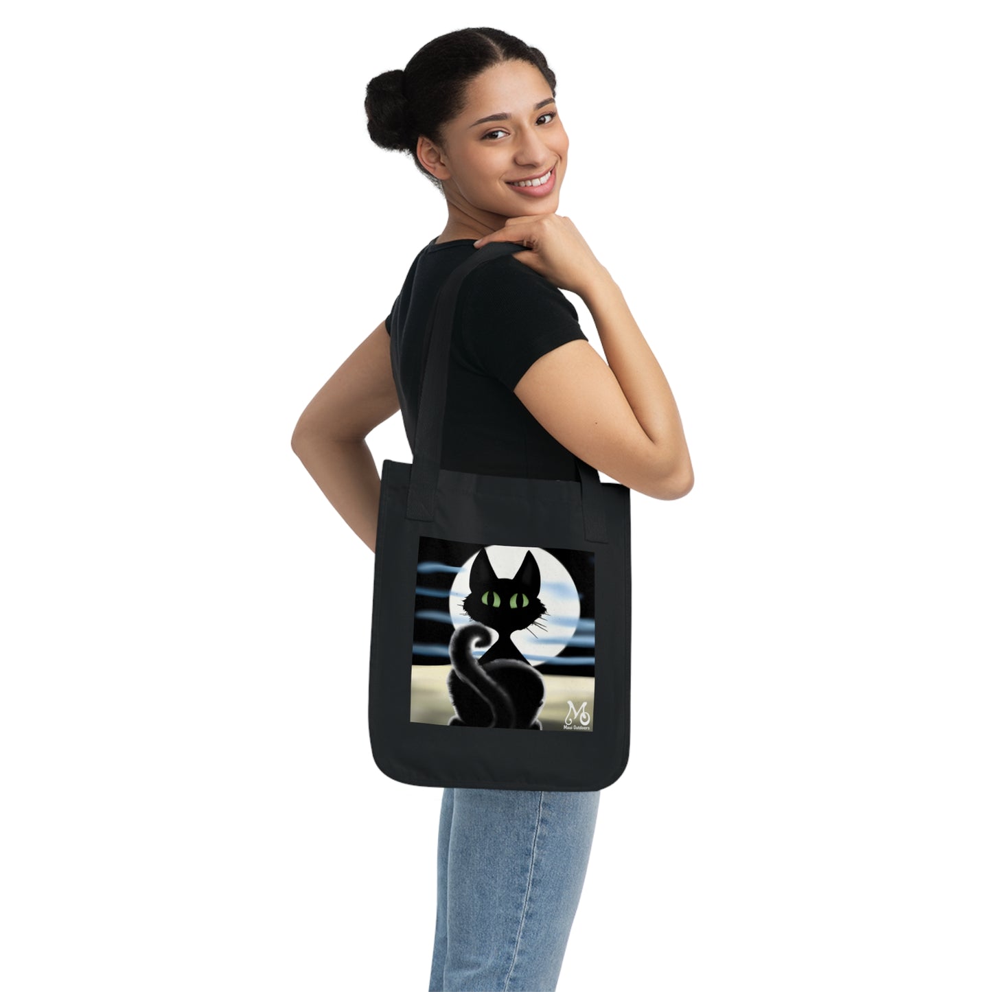 Boo the Black Cat | Organic Canvas Tote Bag