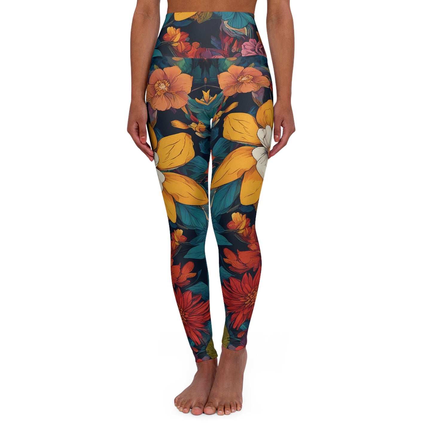 Hinahina Flower - Yoga Pants