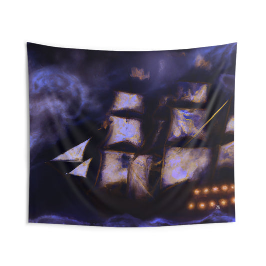 The Ghostly Galleon - Halloween Tapestry