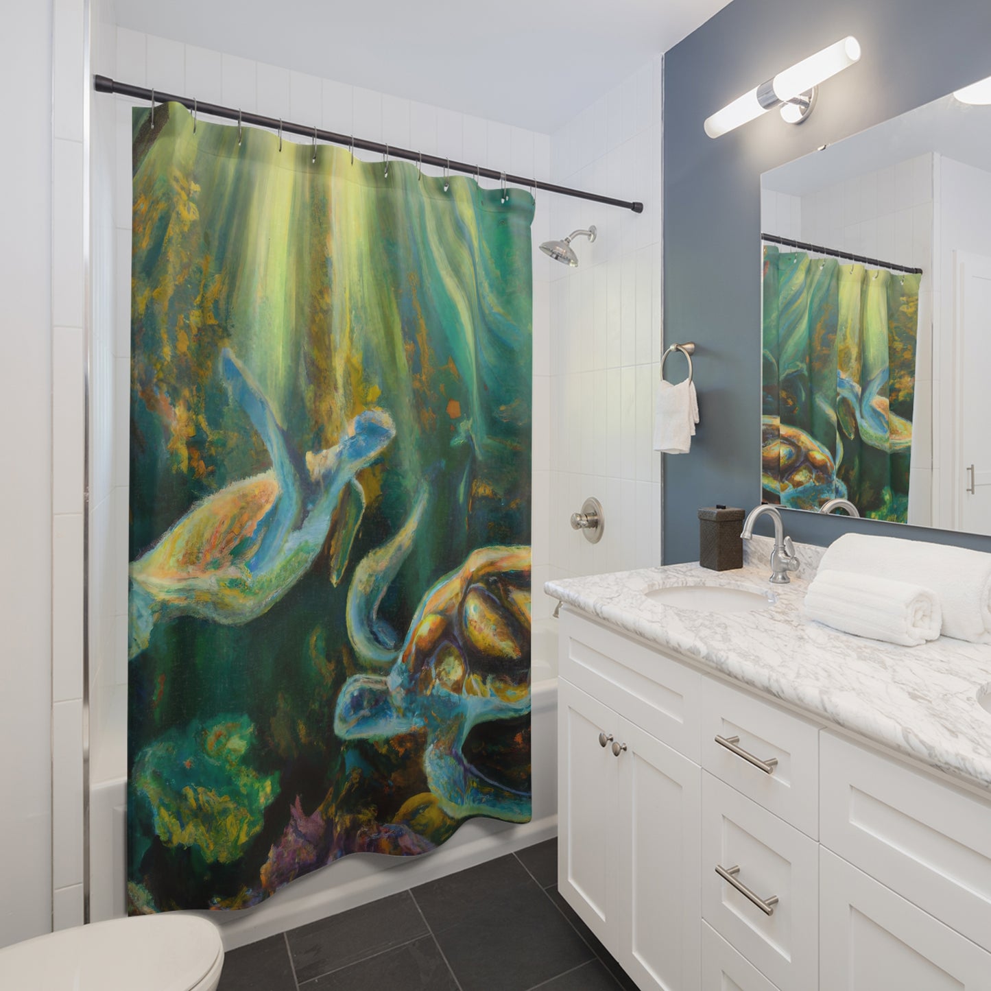 Kalua'Iki Reef - Shower Curtain