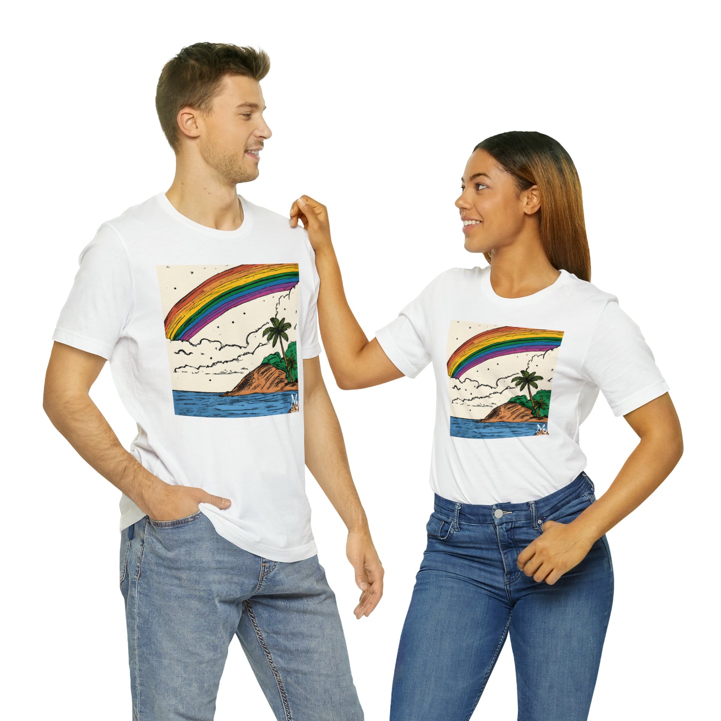 Rainbow Aloha Island - T-shirt