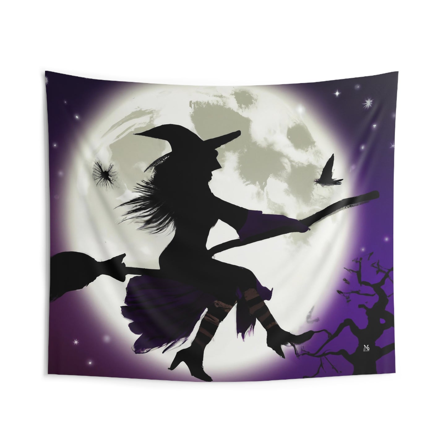 Maggie the Flying Witch - Halloween Tapestry