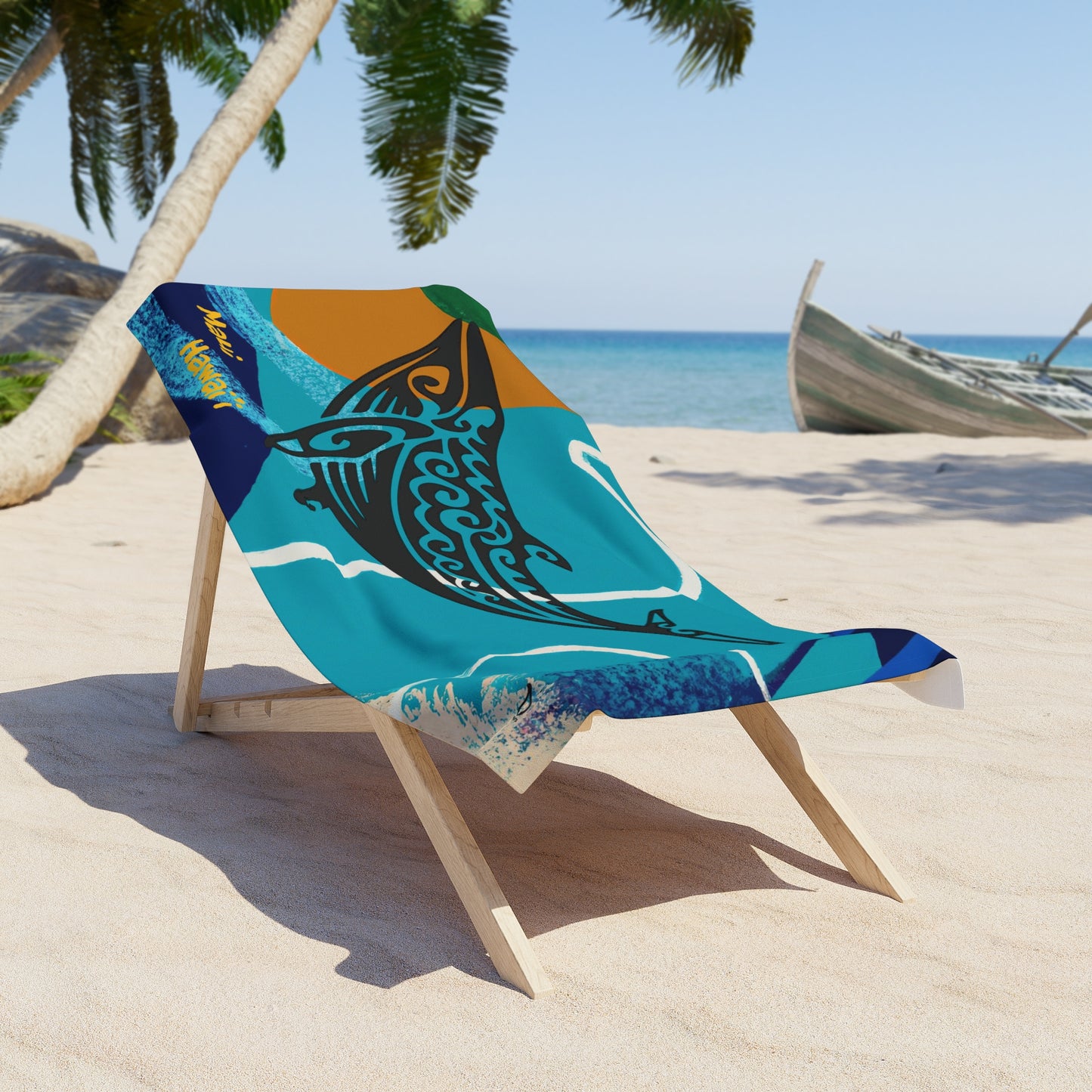 Humpback Whale Tribal - Beach Towel