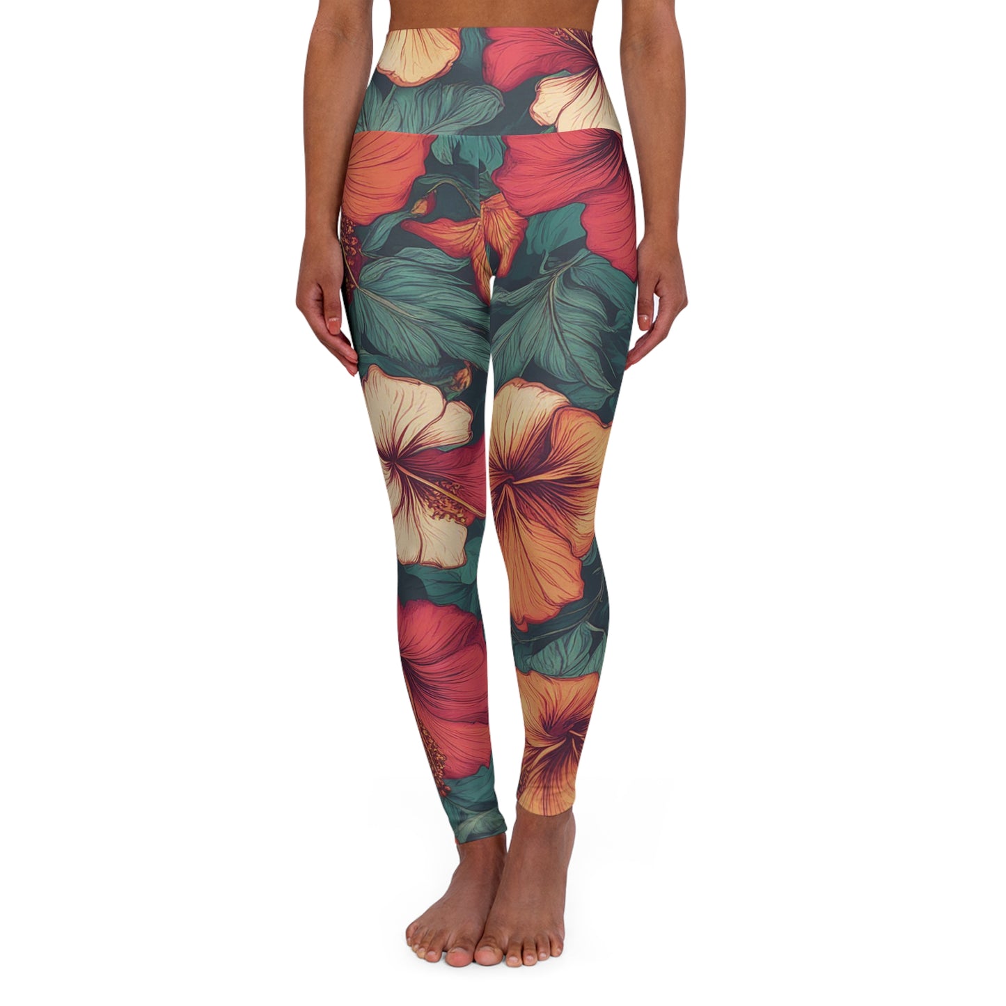 Hibuscus Flower - Yoga Pants