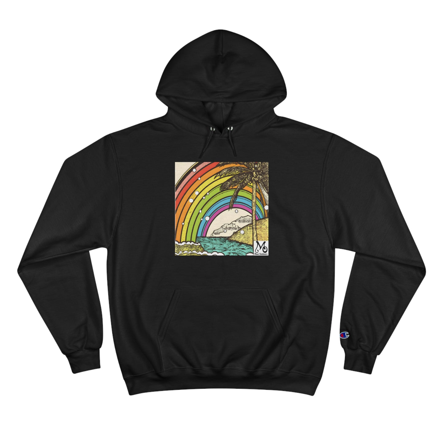 Rainbow Breeze Island - Champion Hoodie