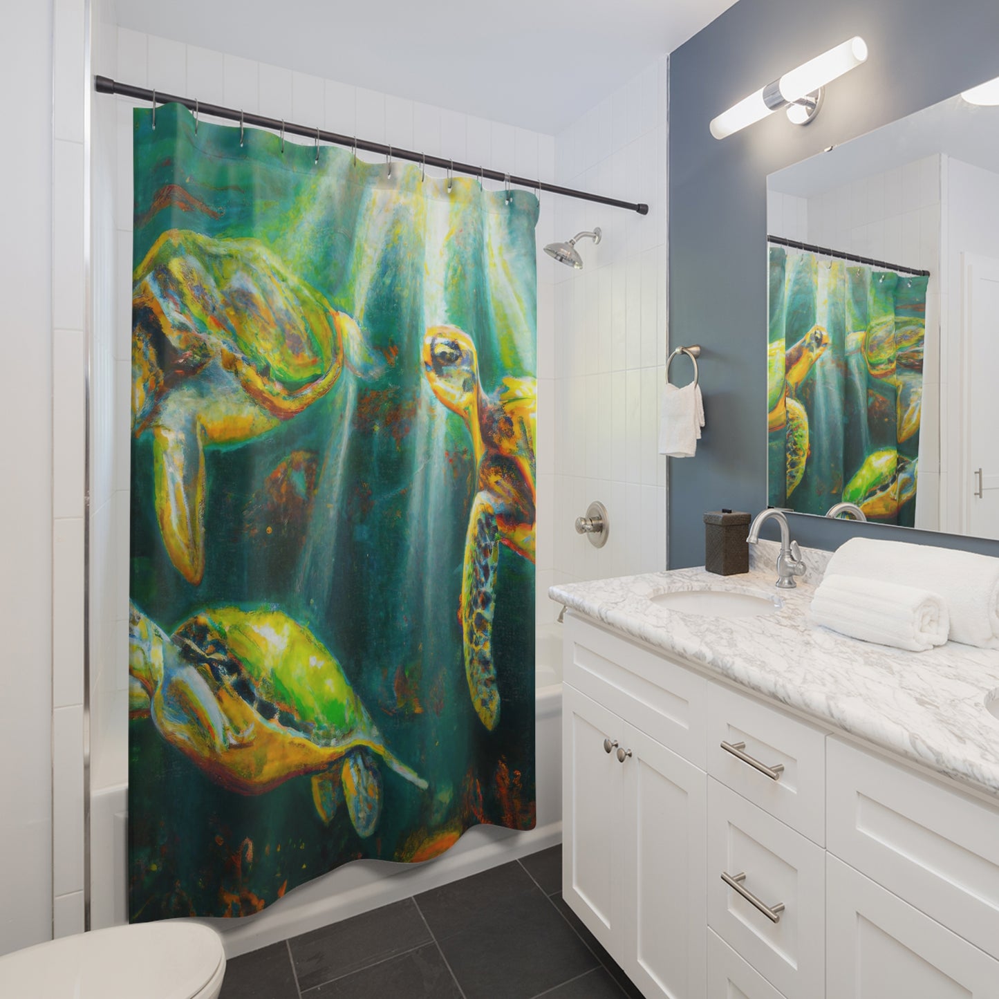 Kahina'a Kūki'i Reef - Shower Curtain