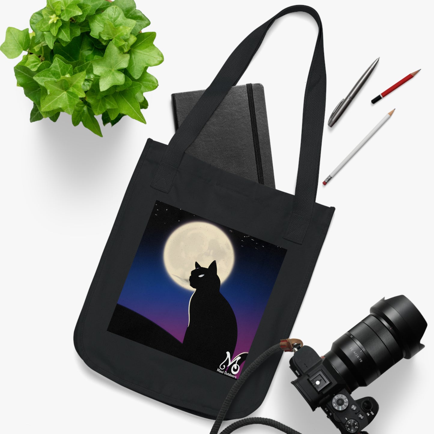 Shadowpaw the Black Cat - Organic Canvas Tote Bag