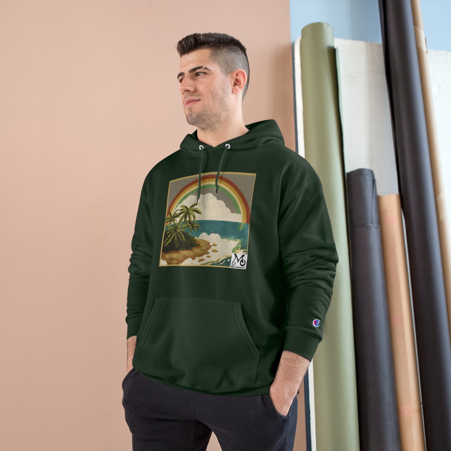 Rainbow Tiki - Champion Hoodie