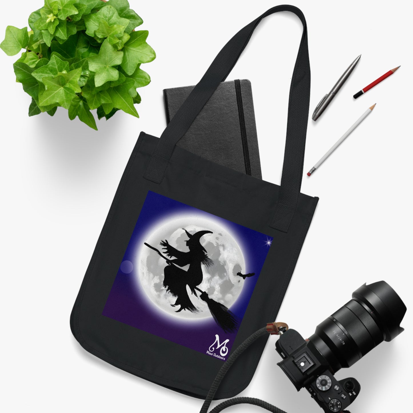 Mara the Midnight Witch | Organic Canvas Tote Bag