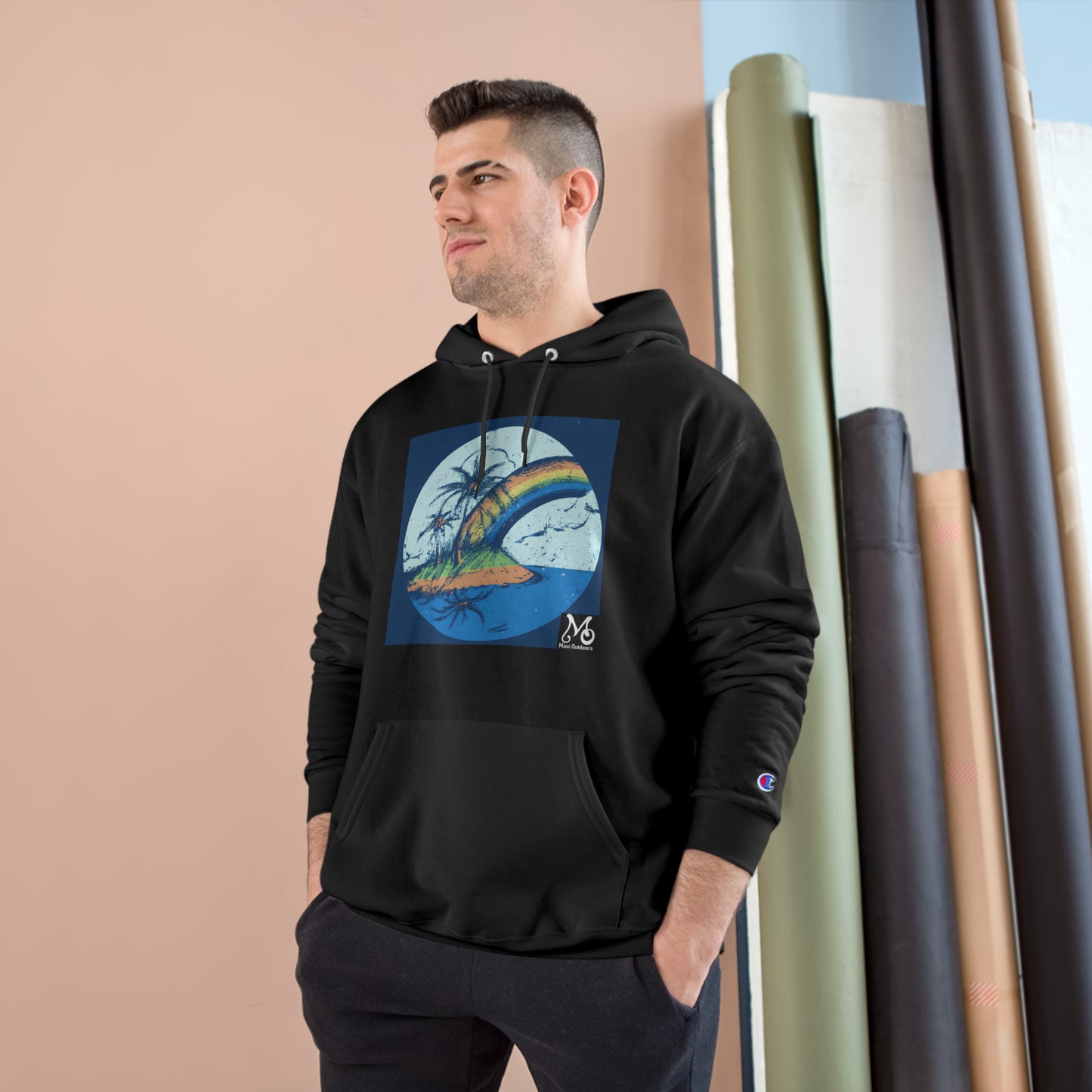 Rainbow Horizon Island - Champion Hoodie