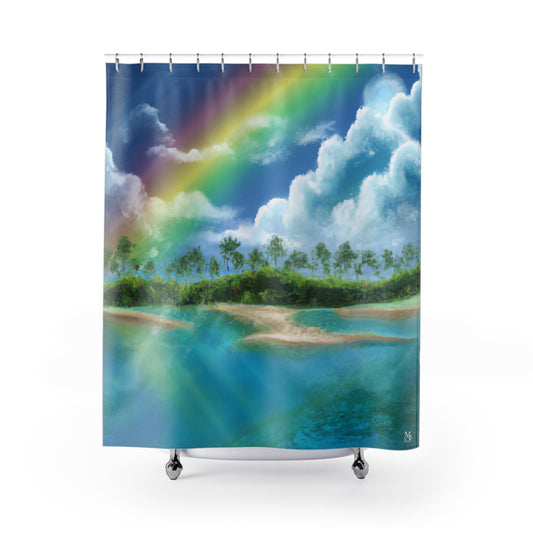 Rainbow Horizon of Paradise - Shower Curtain