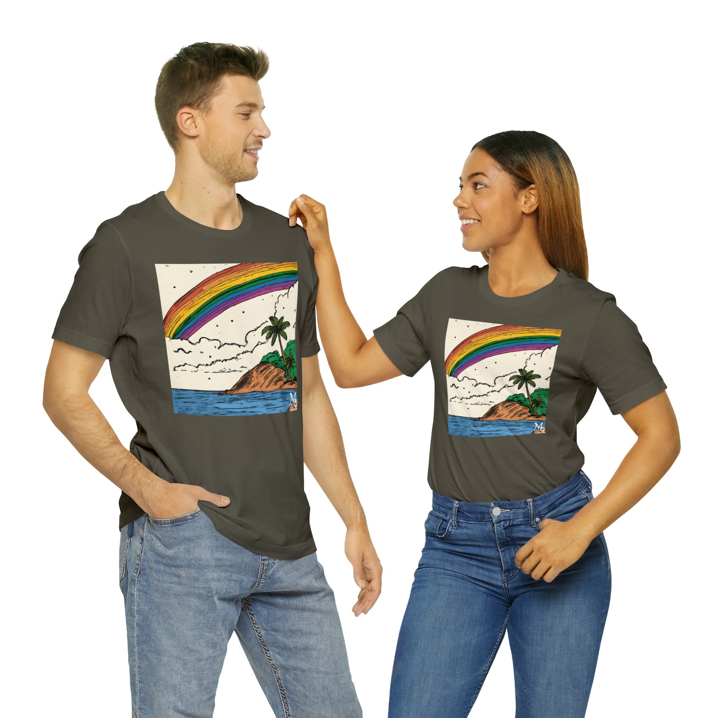 Rainbow Aloha Island - T-shirt