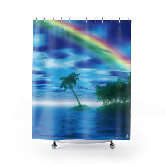 Heavenly Rainbow Oasis - Shower Curtain