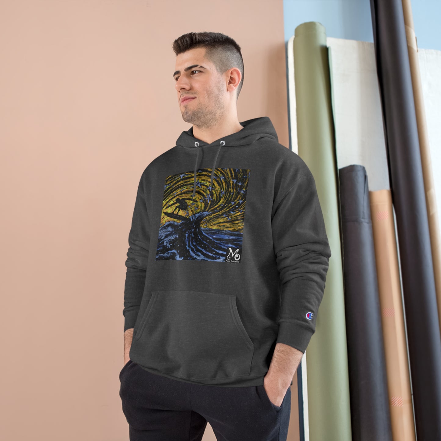 Celestial Surf Ride - Champion Hoodie