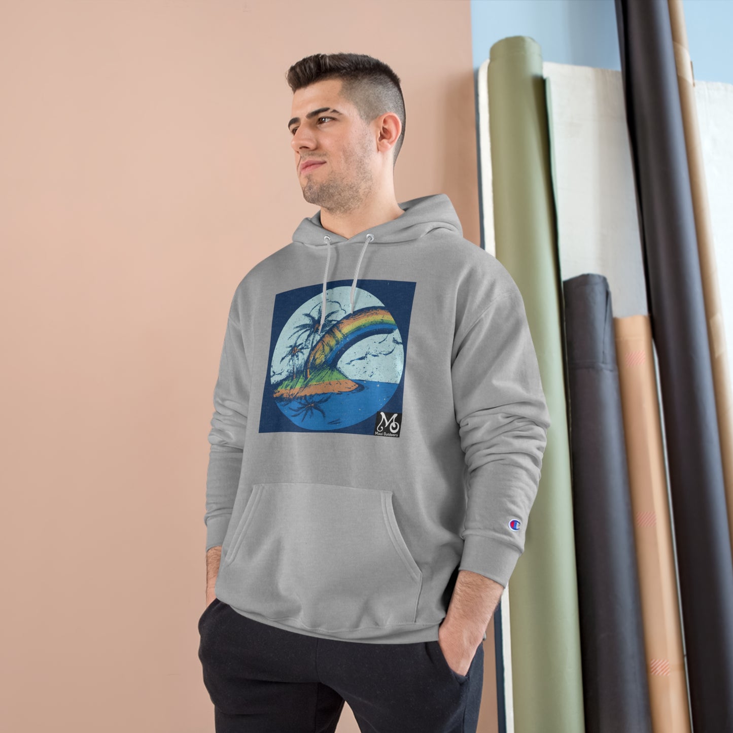 Rainbow Horizon Island - Champion Hoodie