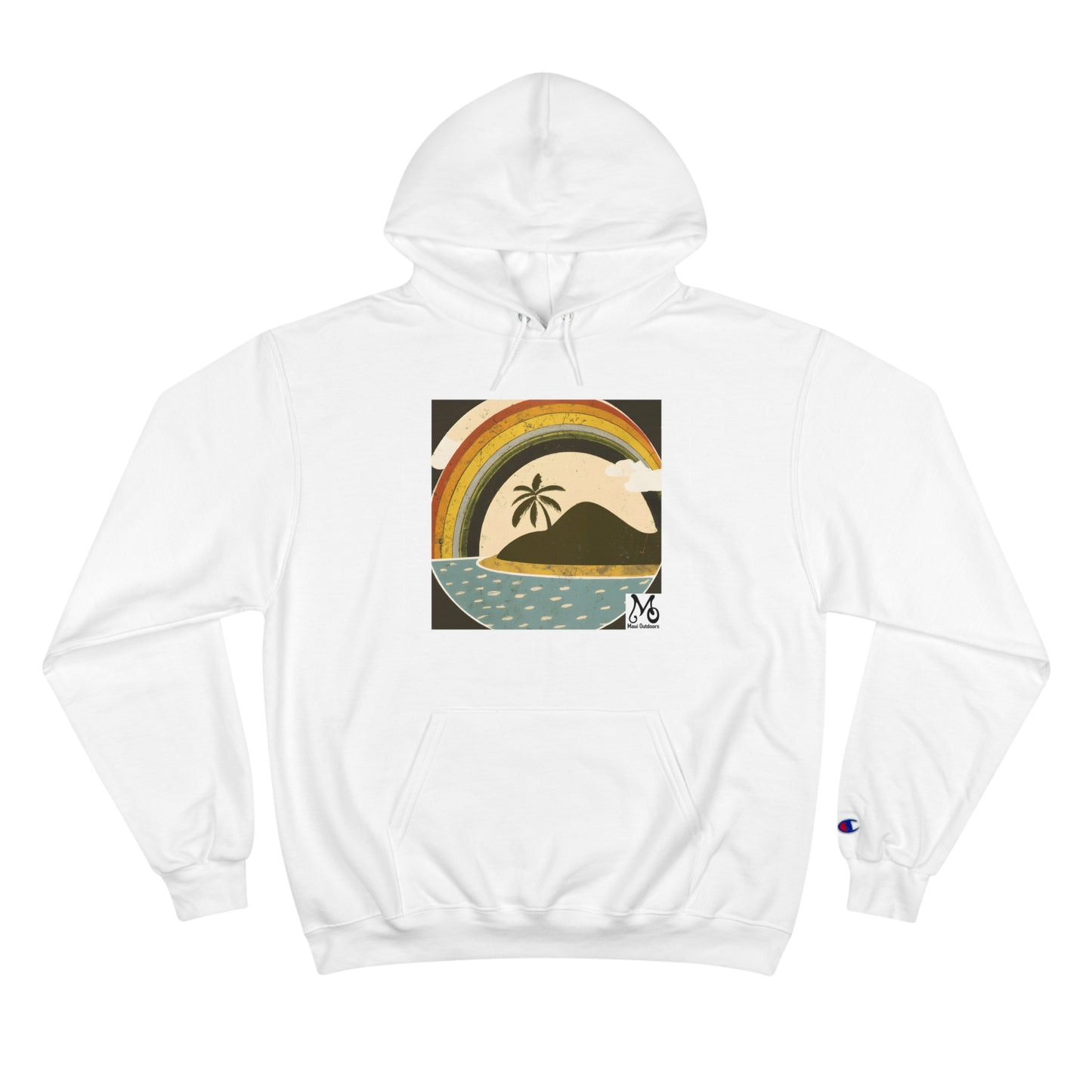 Rainbow Island View - Champion Hoodie