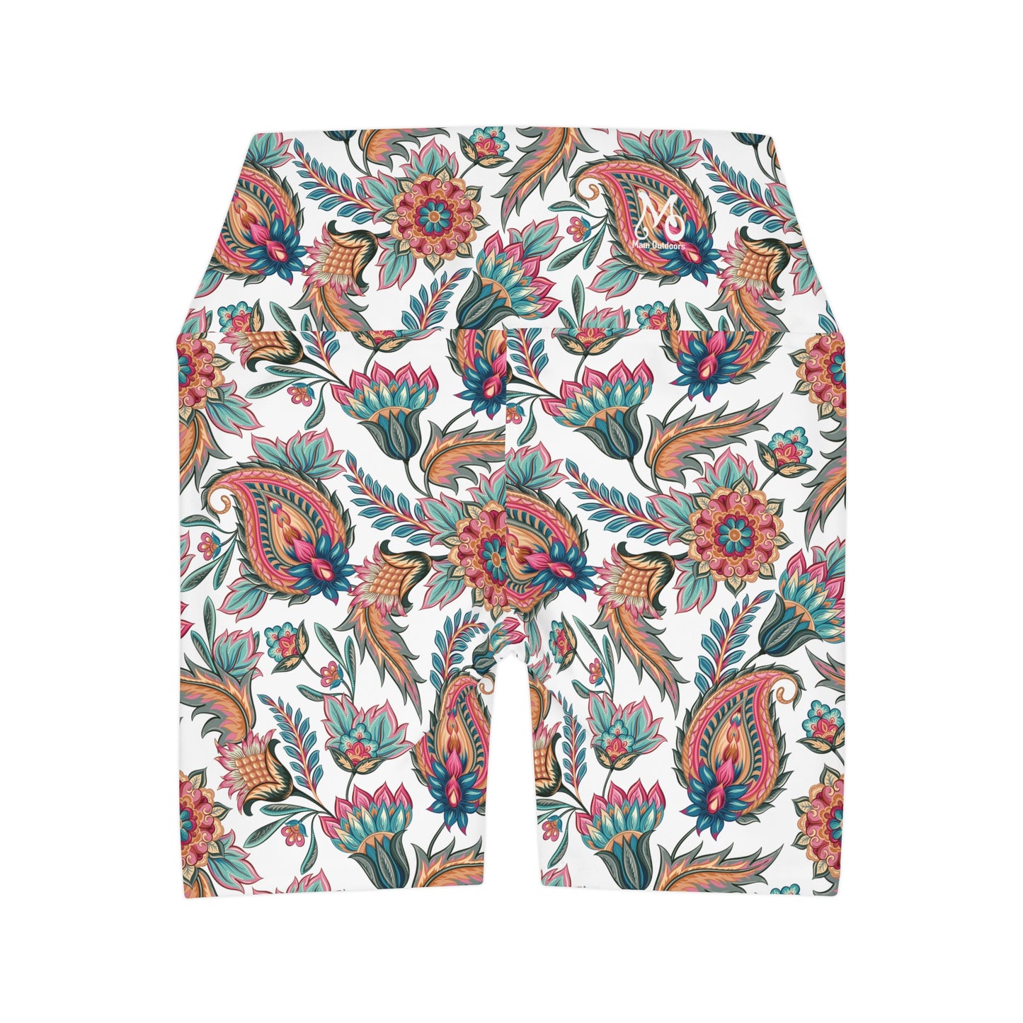 Paisley Perfect III - High Waisted Yoga Shorts