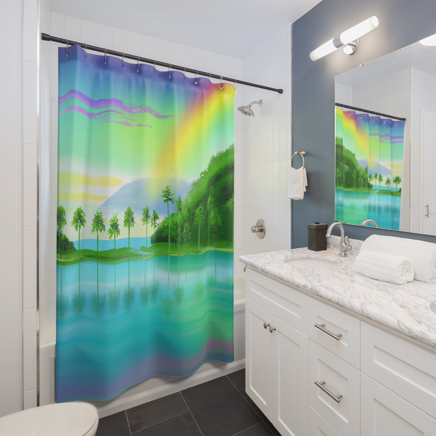 Rainbow Haven Bliss - Shower Curtain