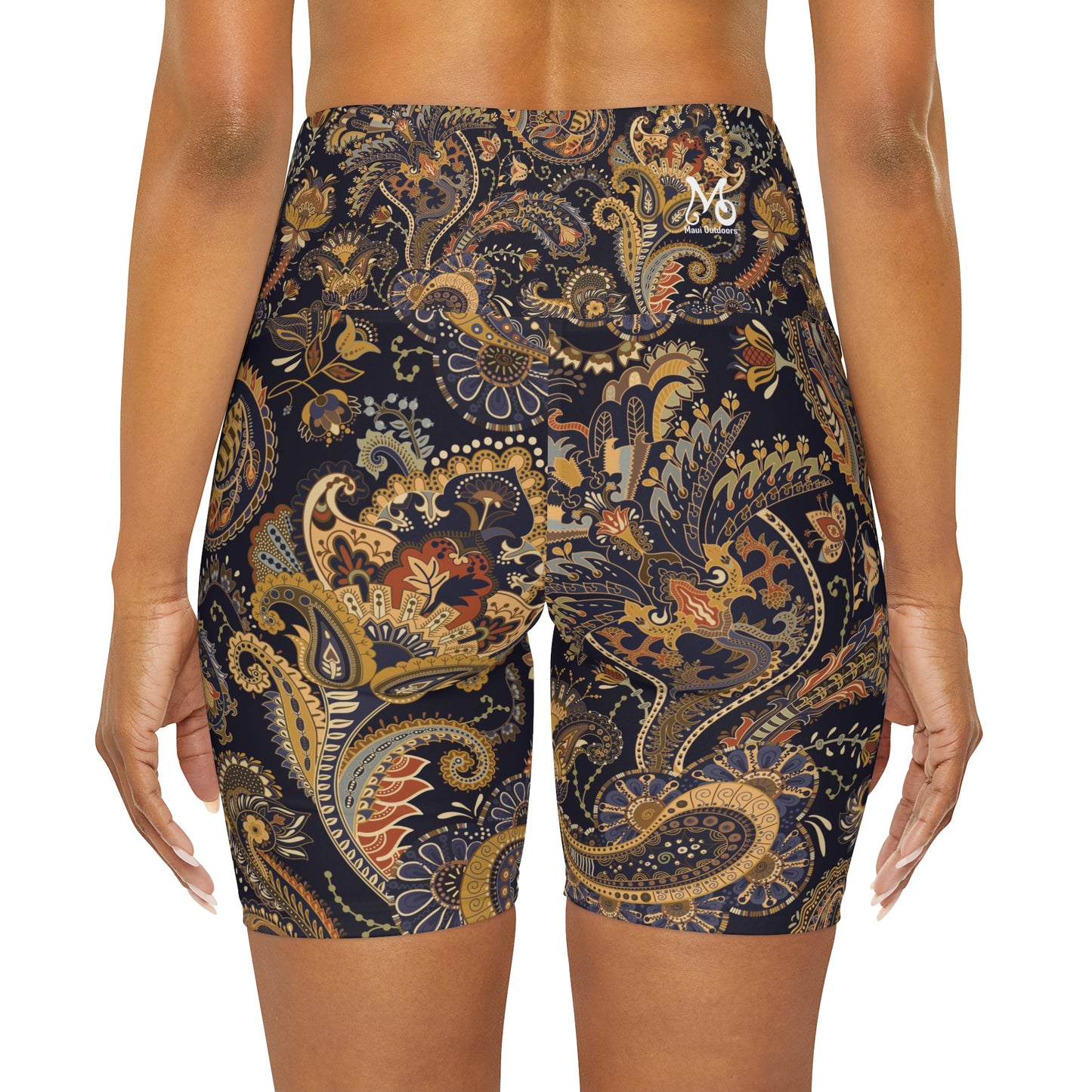 Paisley Perfect - High Waisted Yoga Shorts