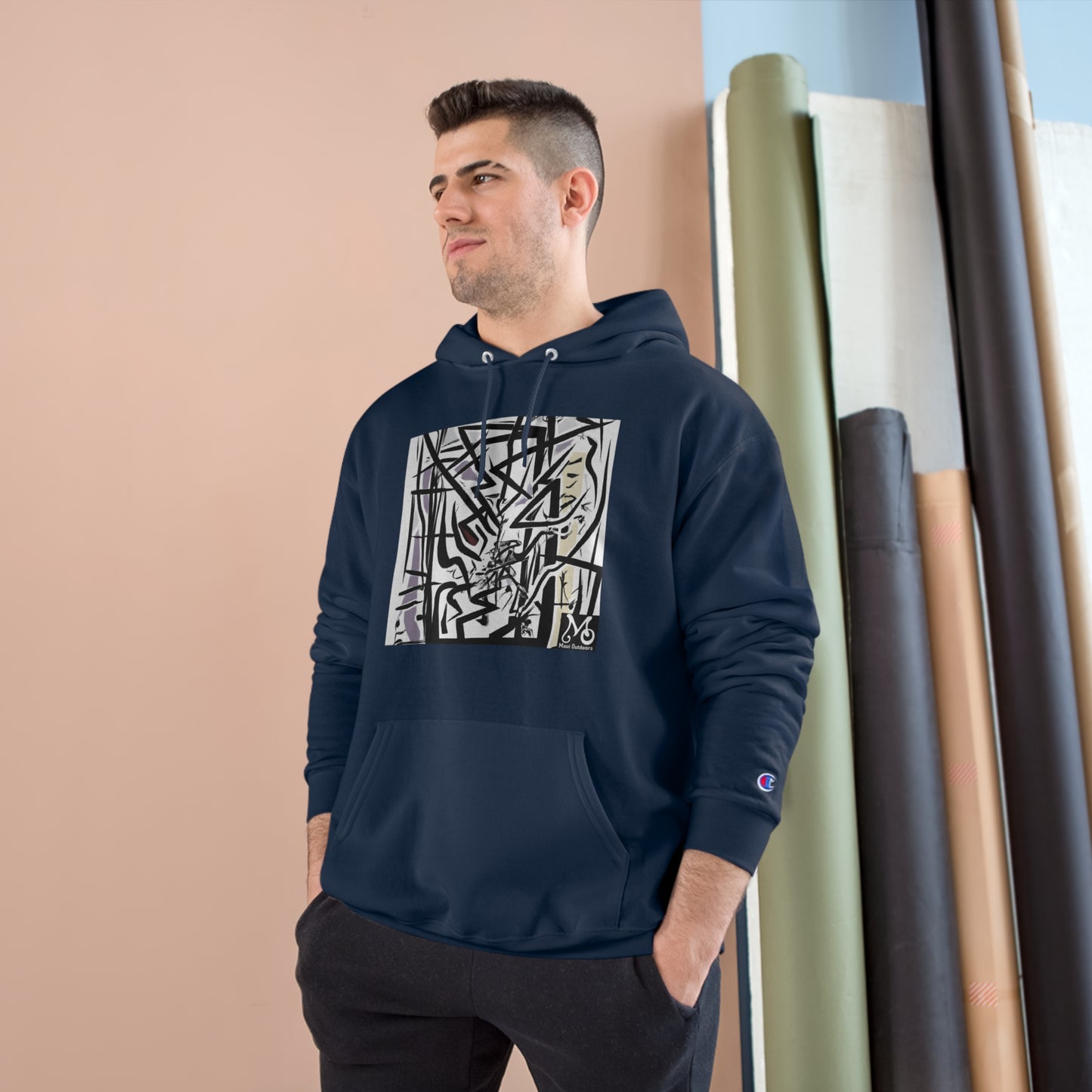 Geometric Aura - Champion Hoodie