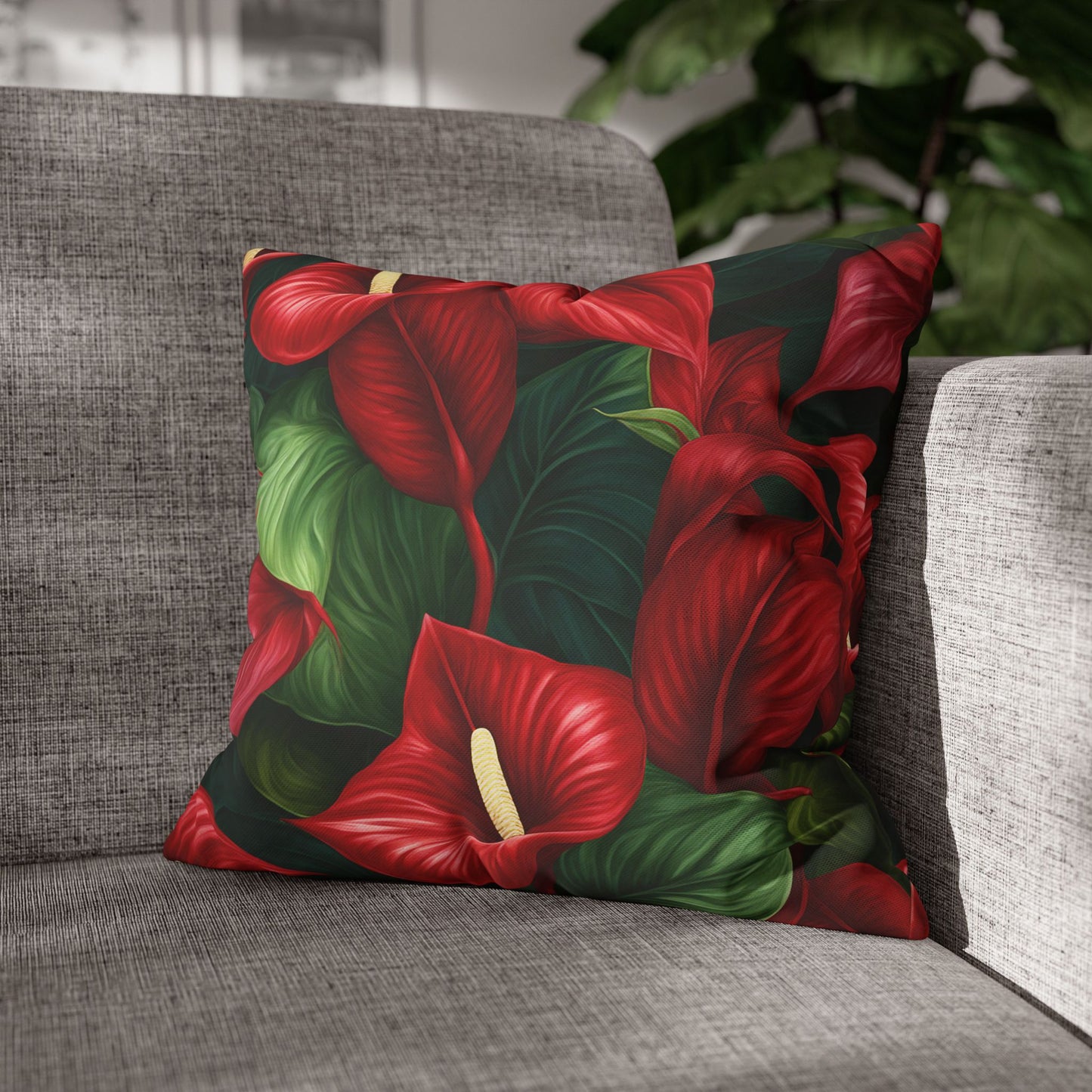 Anthuruim Flower - Pillow Cover