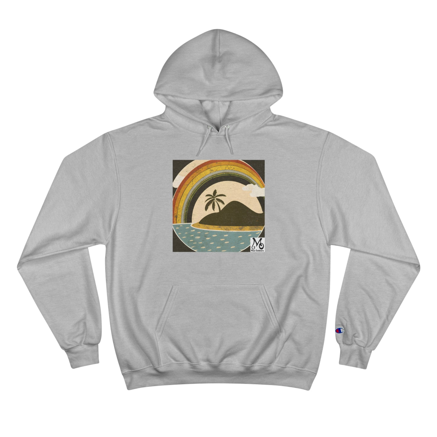 Rainbow Island View - Champion Hoodie