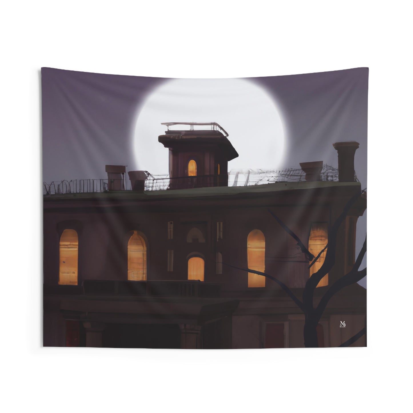 The Cursed Manor - Halloween Tapestry