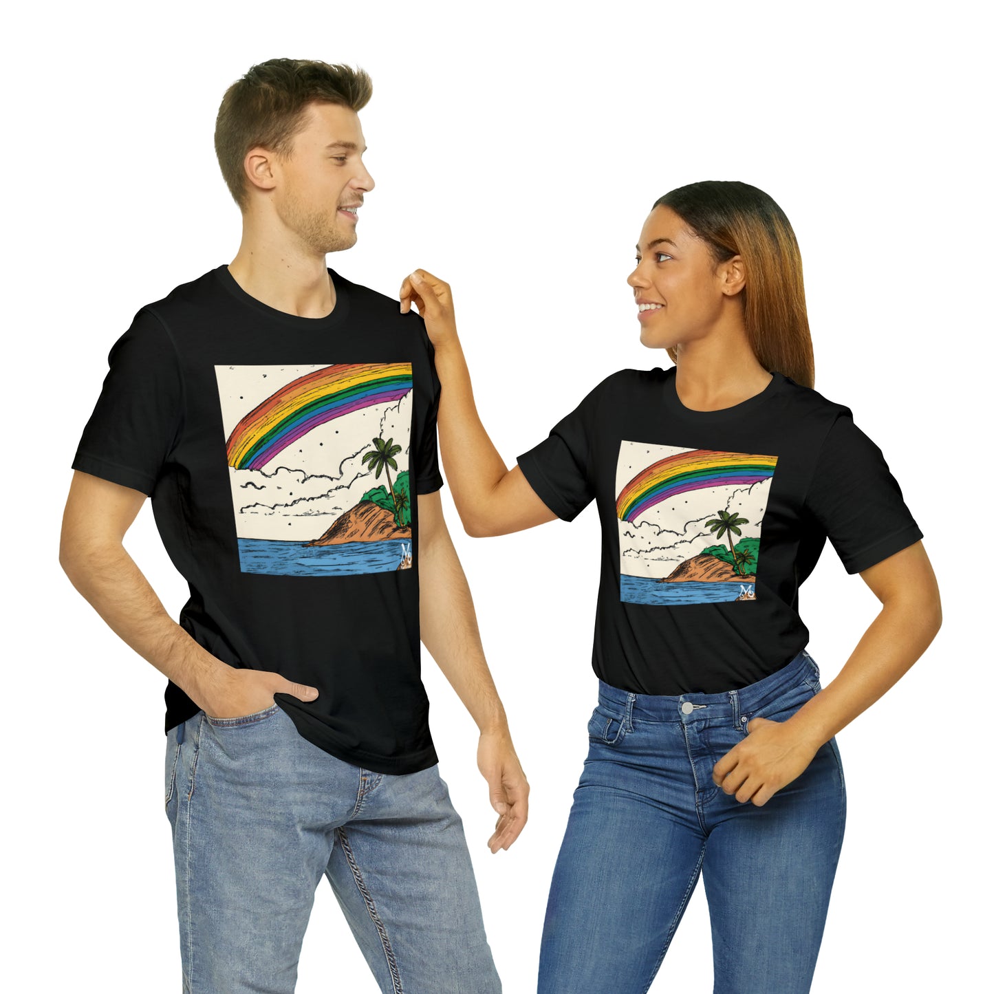 Rainbow Aloha Island - T-shirt