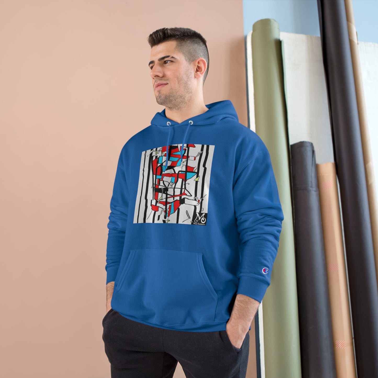 Intersecting Color Layers - Champion Hoodie