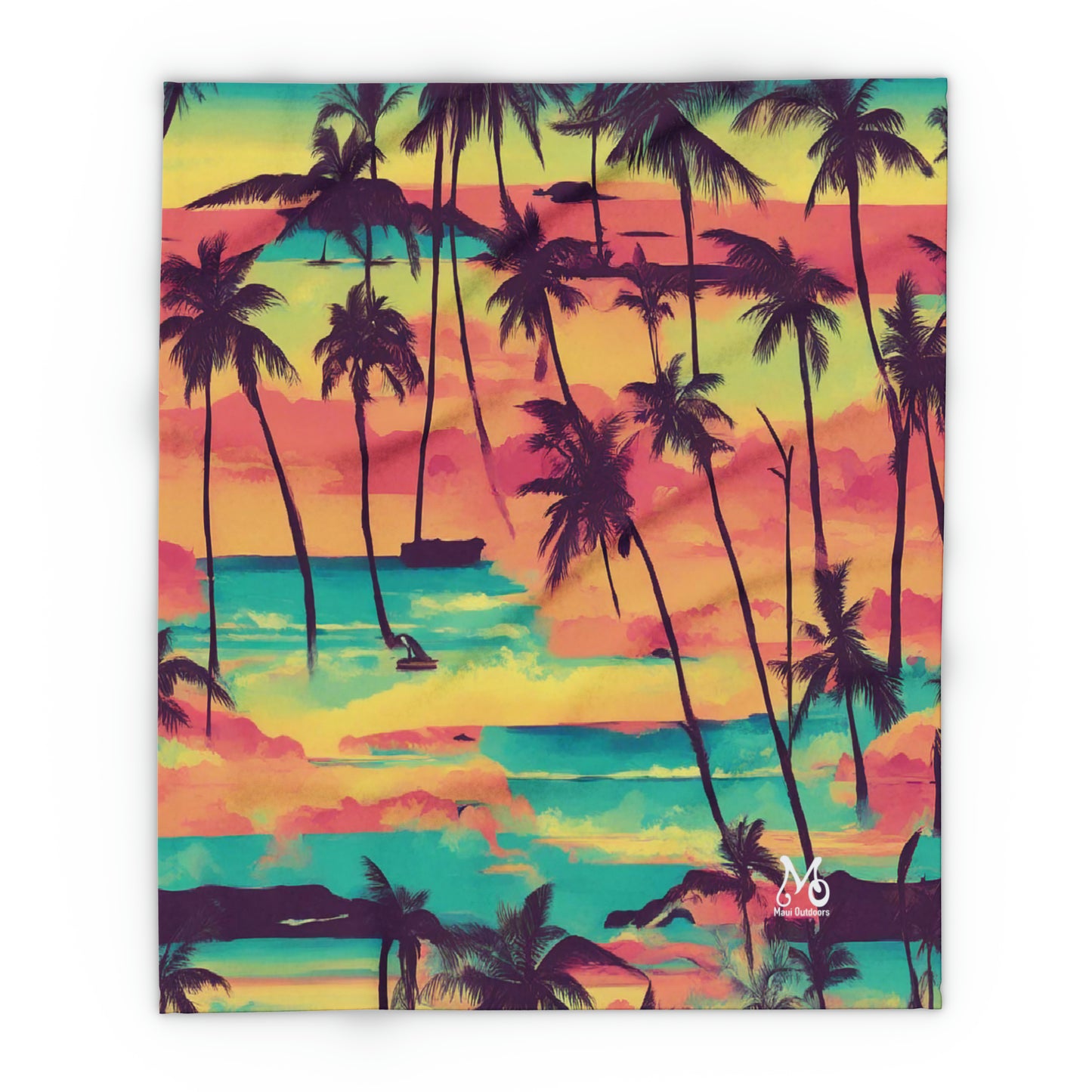 Hawaiian Beach Collage - Fleece Blanket