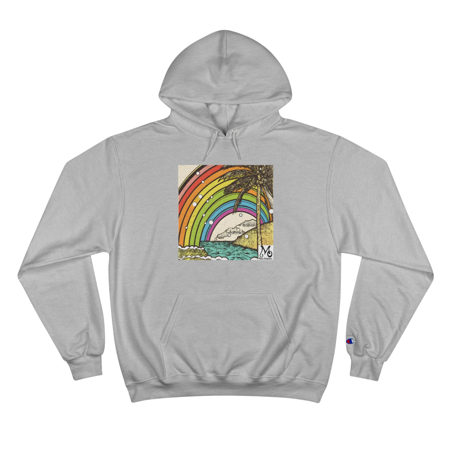 Rainbow Breeze Island - Champion Hoodie