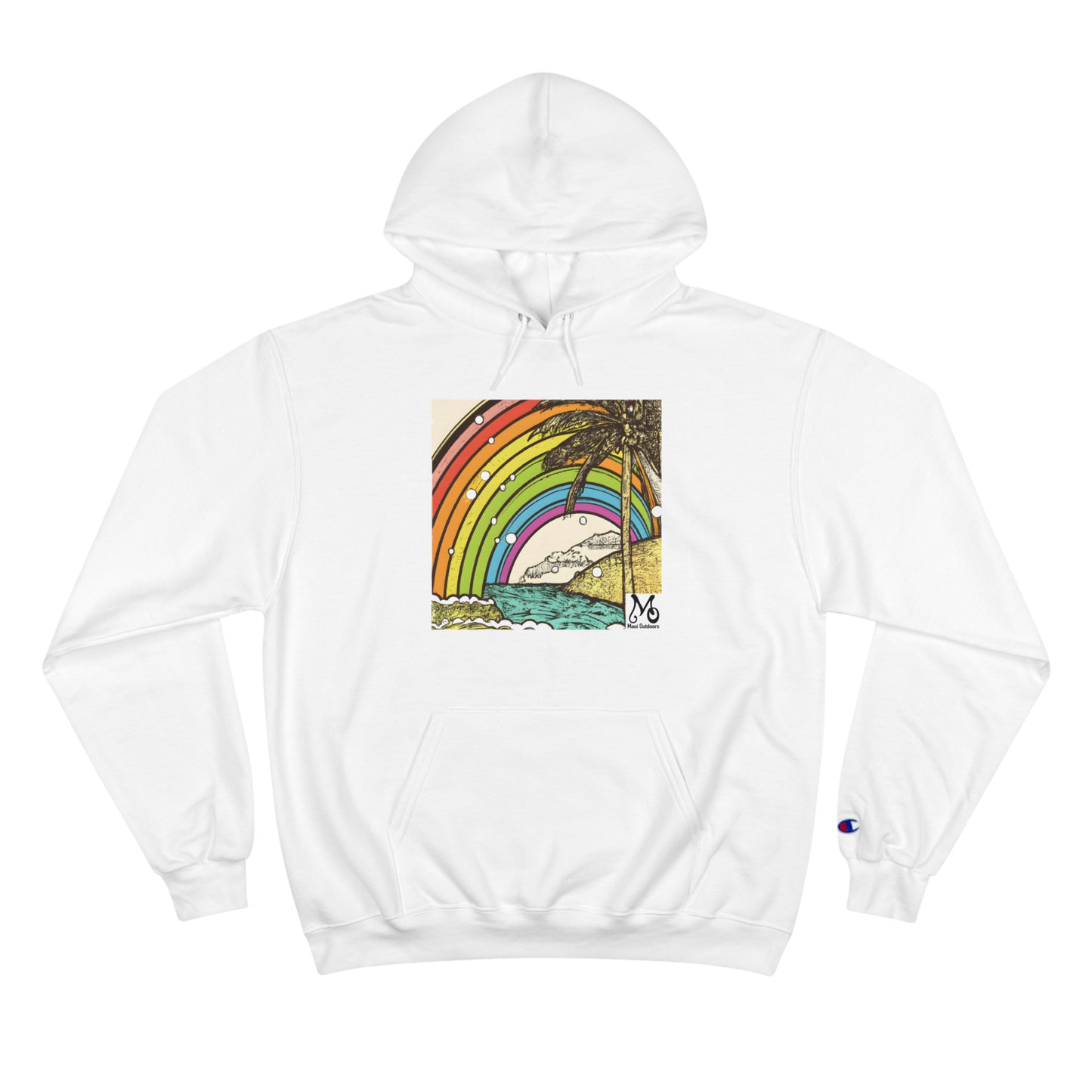 Rainbow Breeze Island - Champion Hoodie