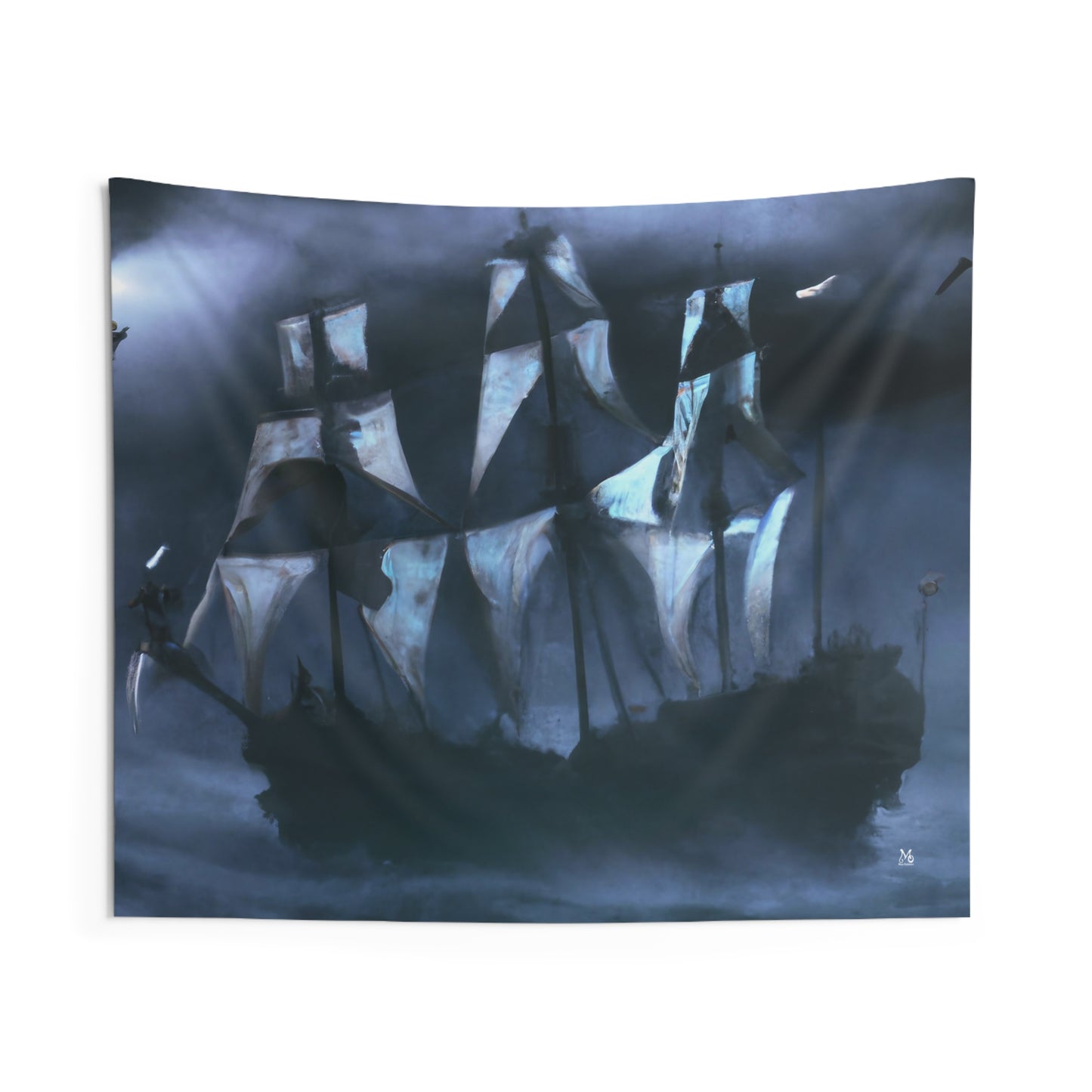 The Ghostly Sea Galleon - Halloween Tapestry