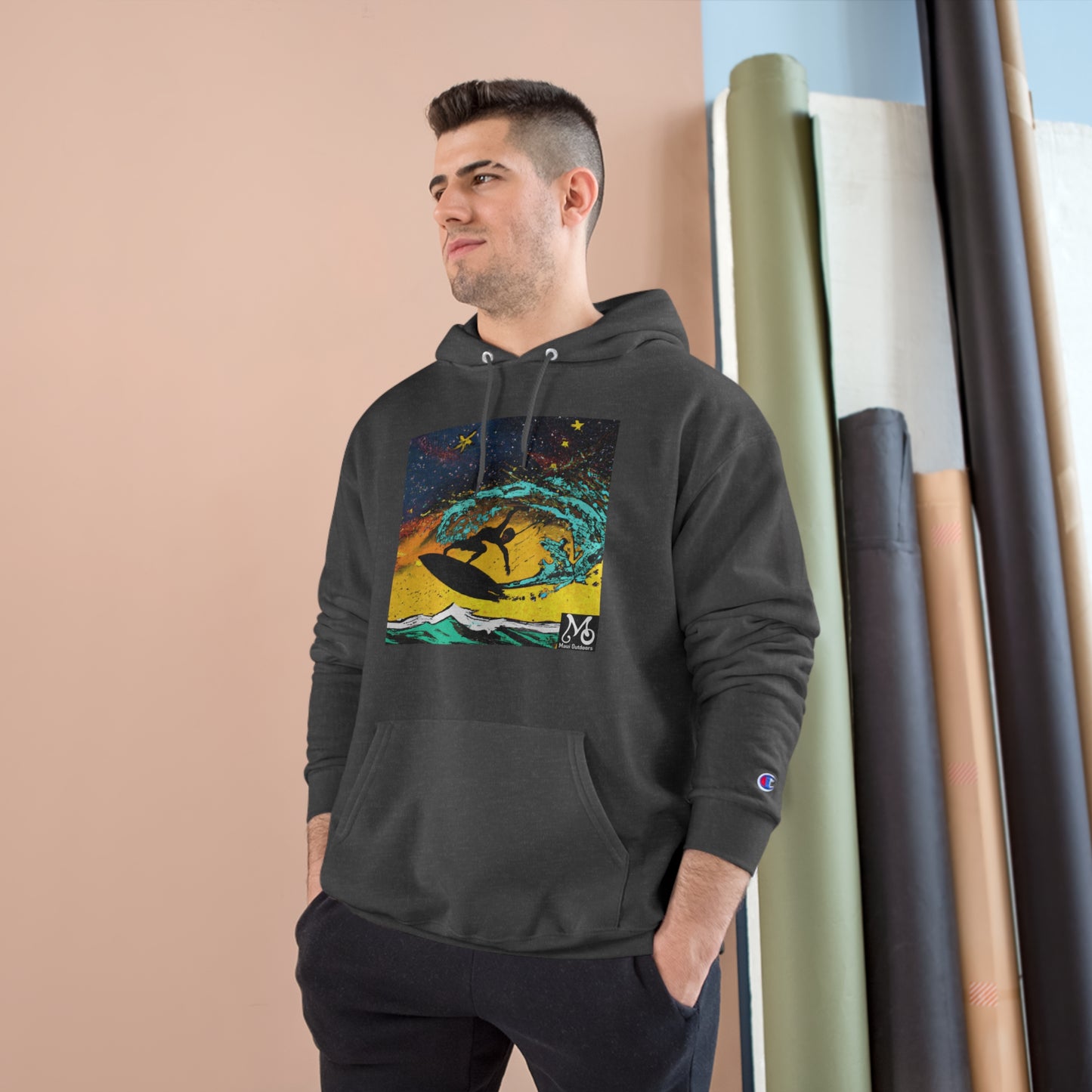 A Surfer's Airborne Dream - Champion Hoodie