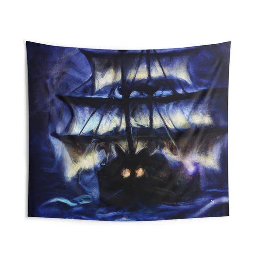 The Reaper's Ghost Galleon - Halloween Tapestry