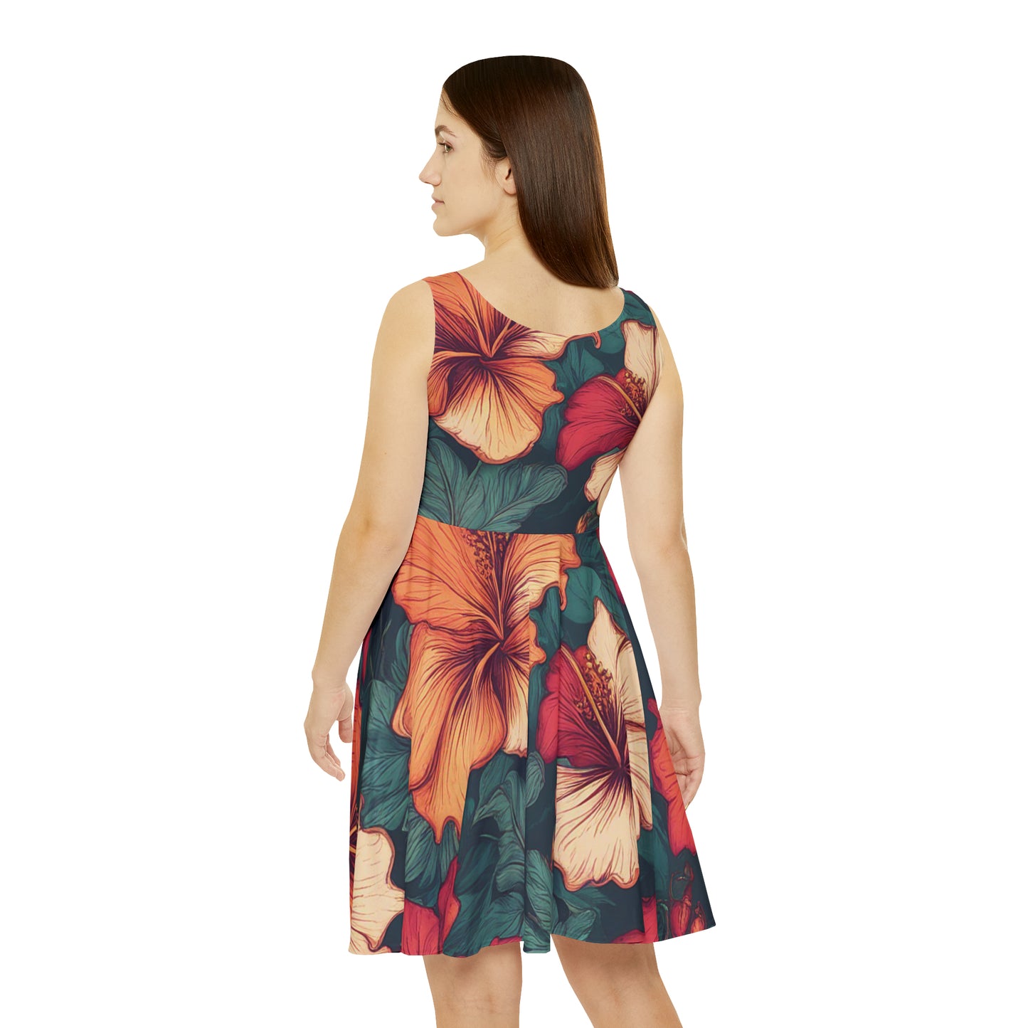 Hibiscus Flower - Women's Skater Dress