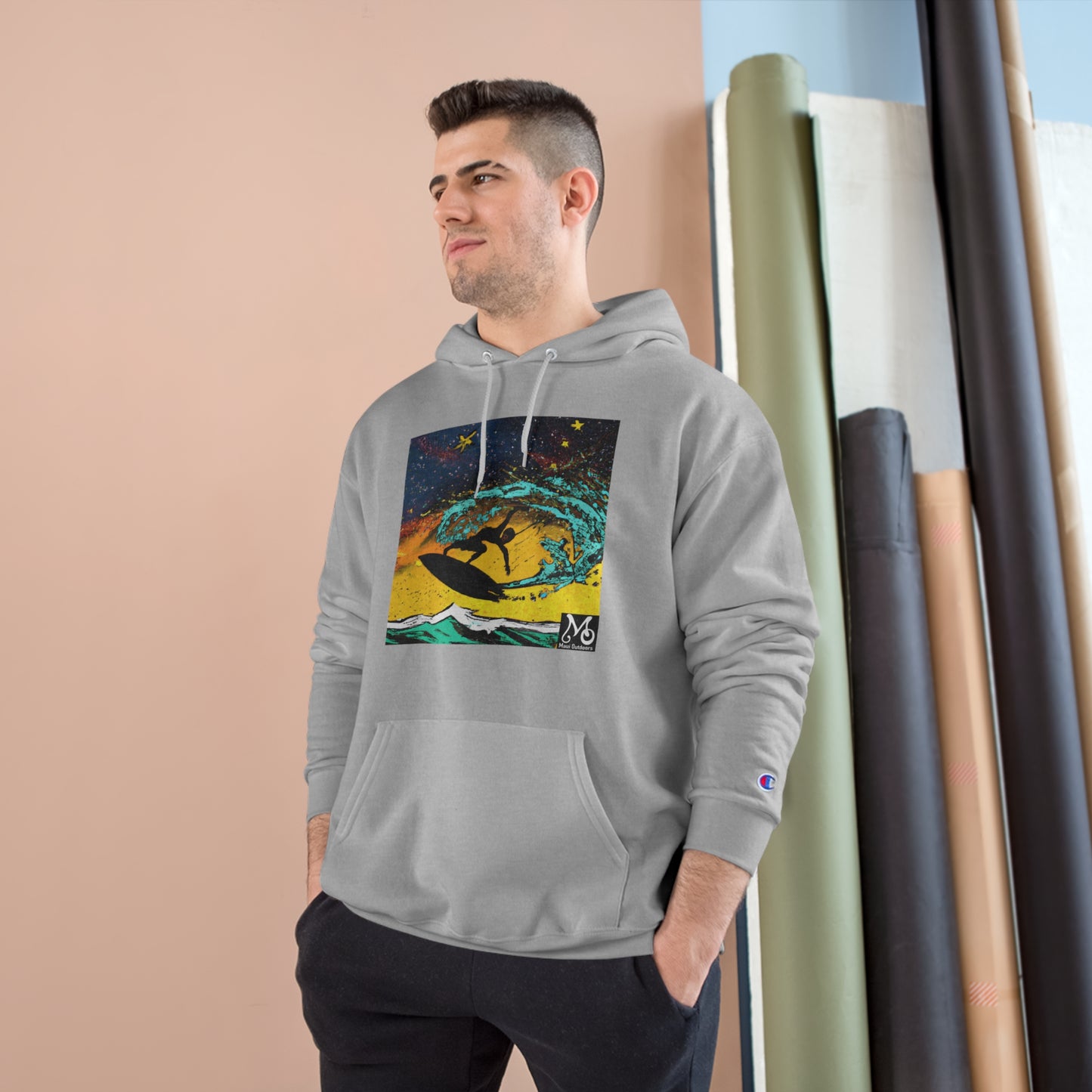 A Surfer's Airborne Dream - Champion Hoodie