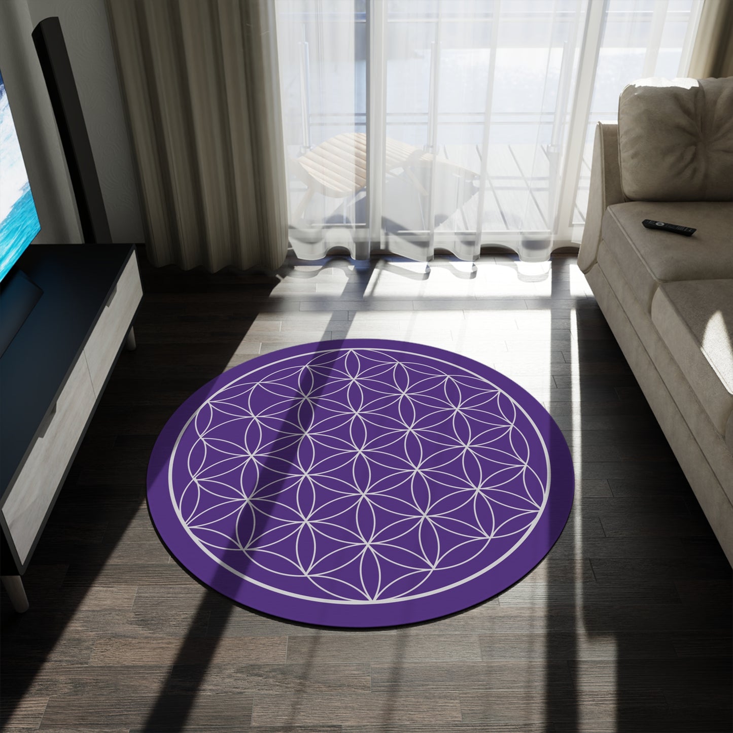 Flower of Life II - Round Rug