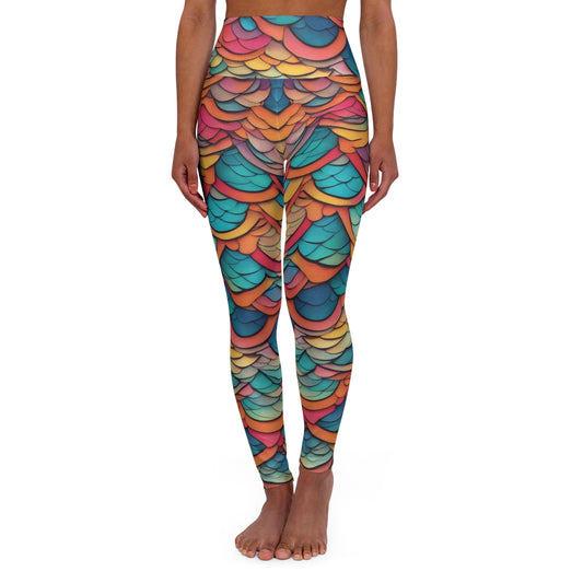 Vibrant Fish Scales - Yoga Pants