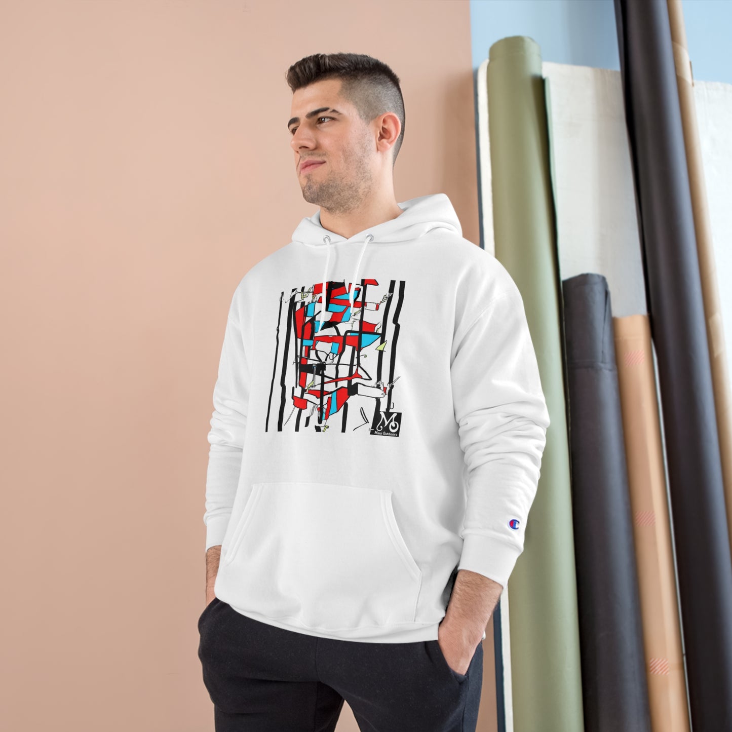 Intersecting Color Layers - Champion Hoodie