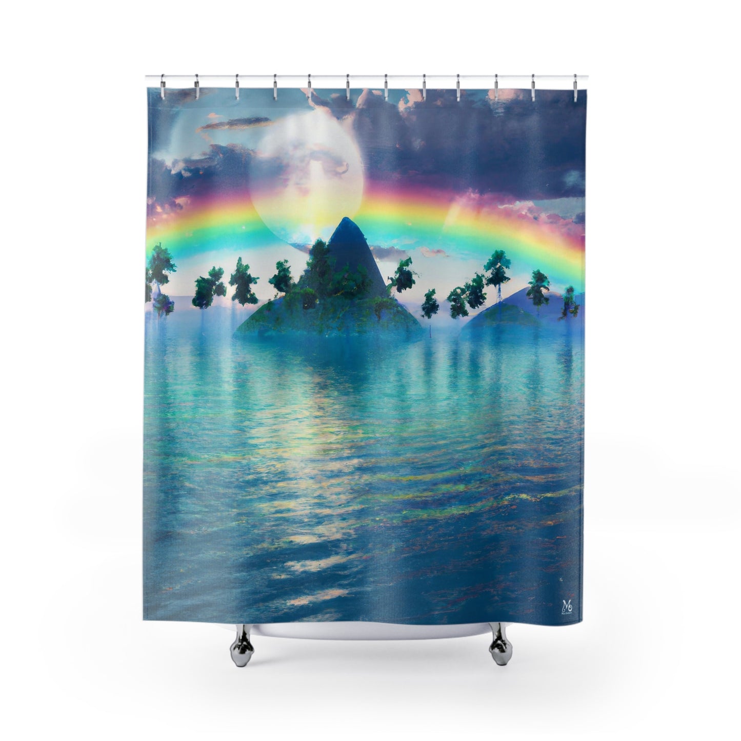 Rainbow Oasis of Paradise - Shower Curtain