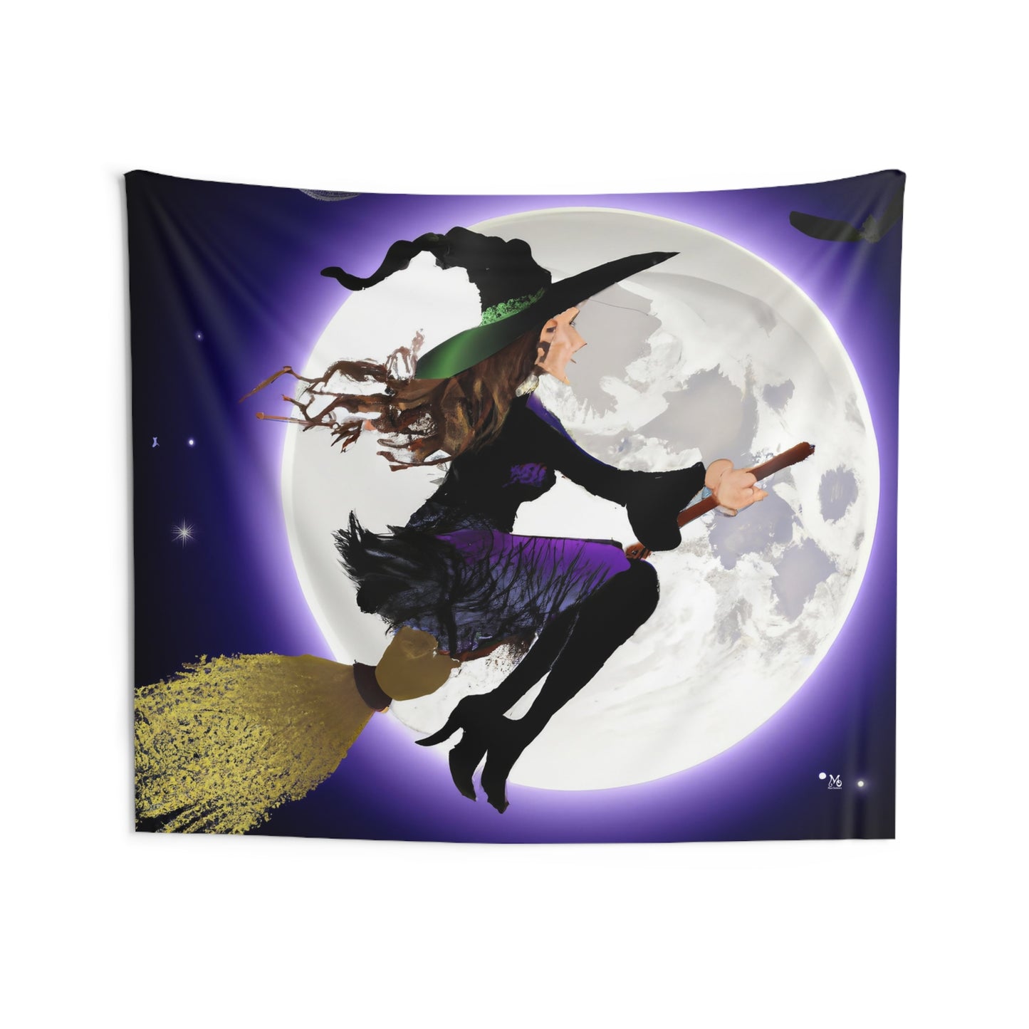 Hagatha the Broom Rider - Halloween Tapestry