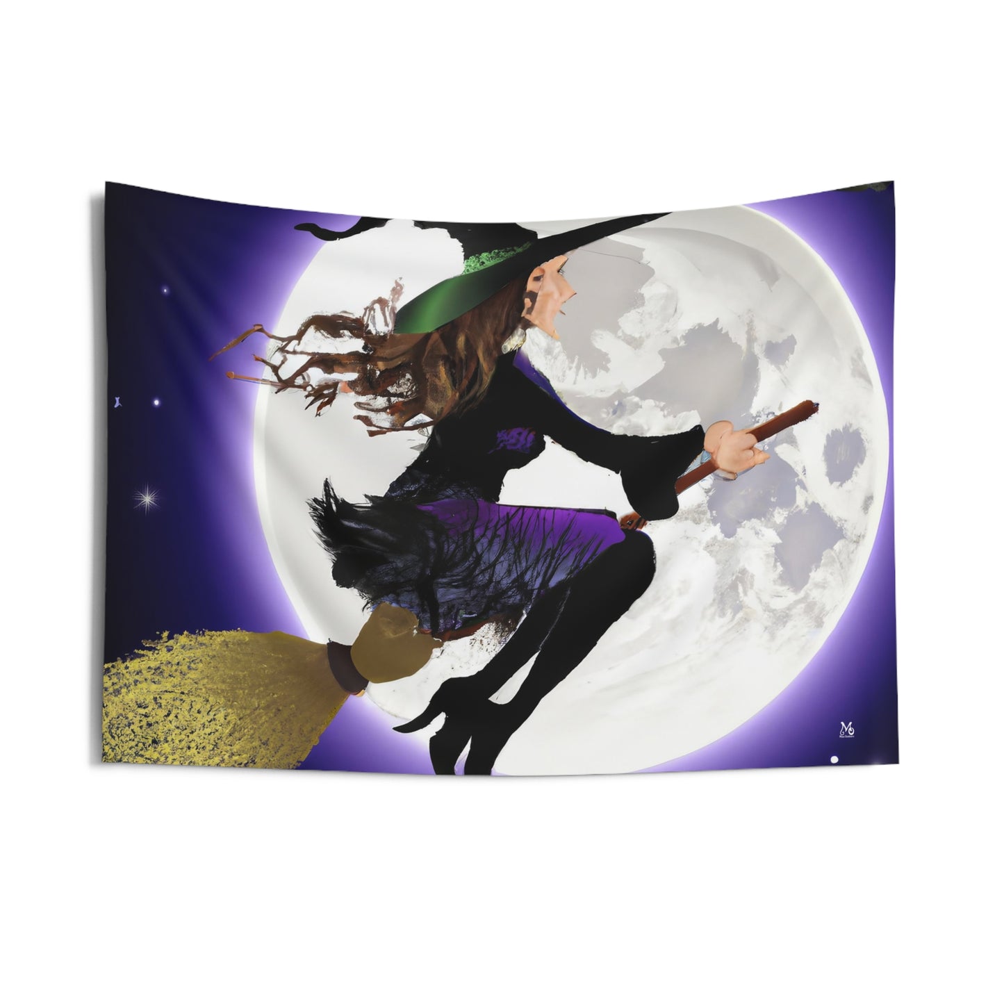 Hagatha the Broom Rider - Halloween Tapestry